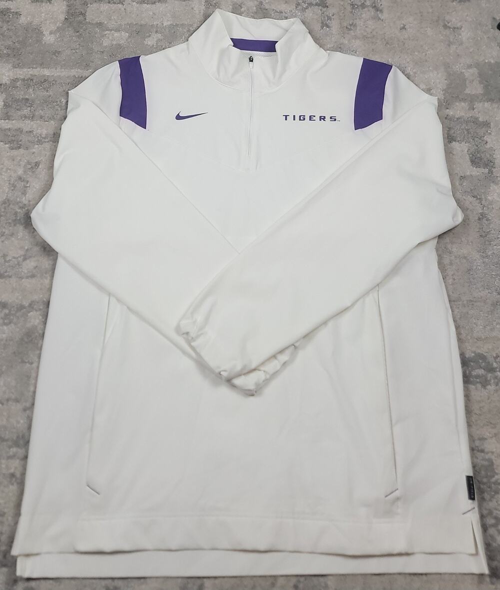 Nike LSU Tigers Jacket Men's LSU Colors Quarter Zip Pullover Sz Large See Desc
